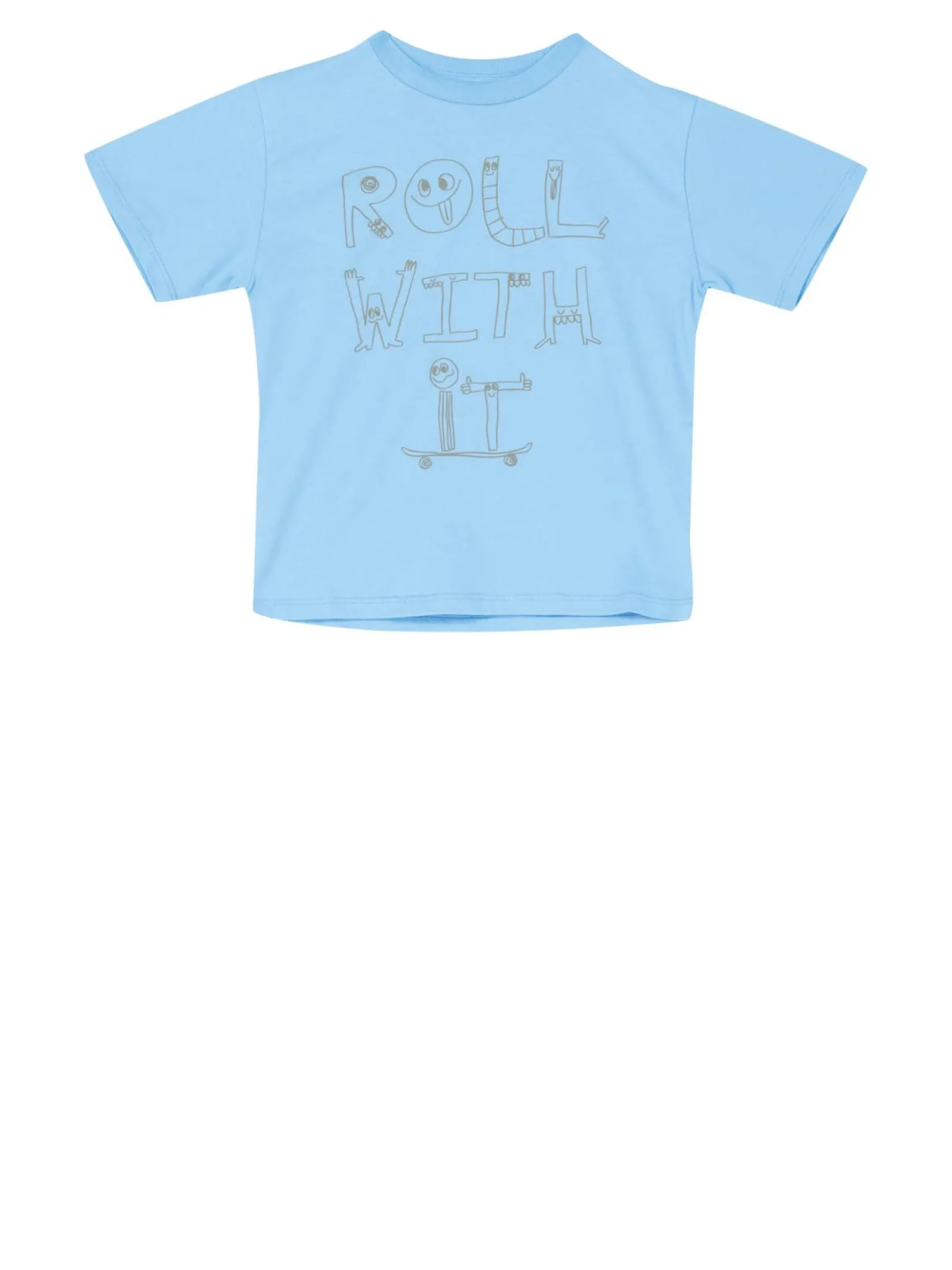 T-Shirt mit Print Blau