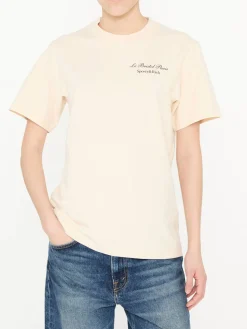 T-Shirt mit Print Crème