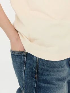 T-Shirt mit Print Crème