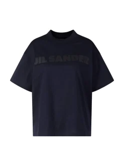 T-Shirt mit Print Marineblau