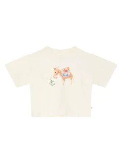 T-Shirt mit Print-Motiv Crème