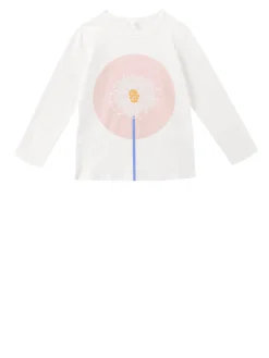 T-Shirt mit Print Weiß