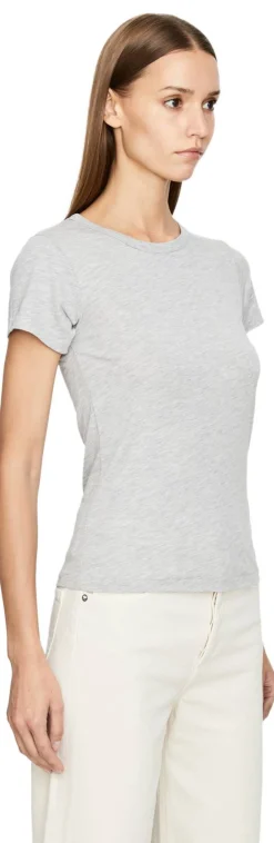 T-Shirt mit Rundhalsausschnitt Grau