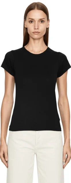 T-Shirt mit Rundhalsausschnitt Schwarz