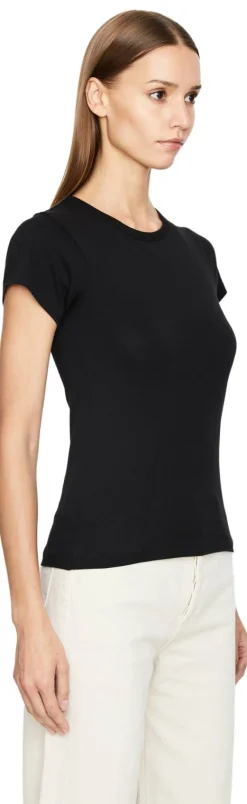 T-Shirt mit Rundhalsausschnitt Schwarz