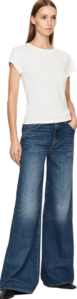 T-Shirt mit Rundhalsausschnitt Crème