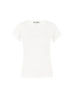 T-Shirt mit Rundhalsausschnitt Crème