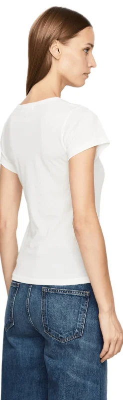 T-Shirt mit Rundhalsausschnitt Crème