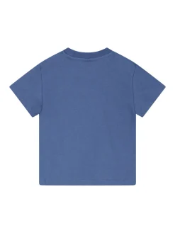 T-Shirt mit Wal-Applikation Blau