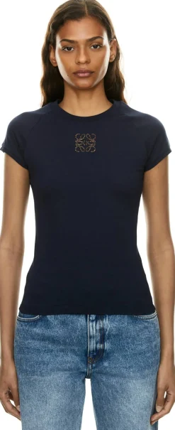 T-Shirt Paula’s Ibiza mit Anagram-Stickerei Marineblau