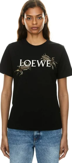 T-Shirt Paula’s Ibiza mit Perlen-Stickerei Schwarz