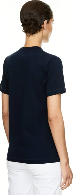 T-Shirt 'Ribbon Anchor' mit gesticktem Logo Marineblau