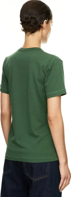 T-Shirt 'Ribbon Anchor' mit gesticktem Logo Grün
