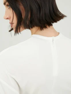 T-Shirt 'Side Cowl' Weiß