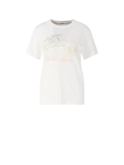 T-Shirt 'Zewel' mit Logo-Print Orange