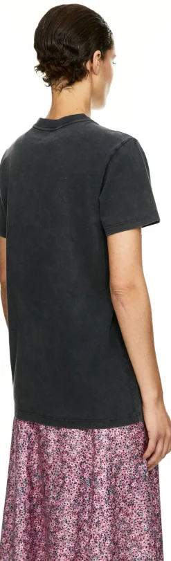 T-Shirt 'Zoeline' mit Logo-Print Schwarz