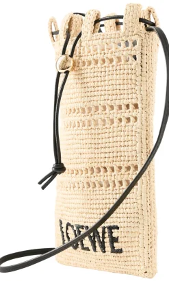 Umhängetasche Paula's Ibiza ‘Drawstring’ Natural/Schwarz