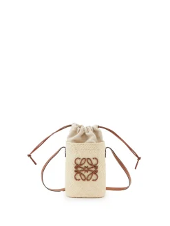 Umhängetasche 'Square Pocket' Natural/Tan