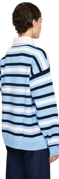 Unisex Rugby-Poloshirt aus Cashmere Hellblau
