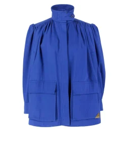 Utility-Jacke aus Baumwoll-Canvas Mittelblau
