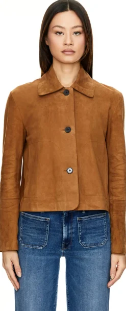 Velourslederjacke 'Emy' Braun
