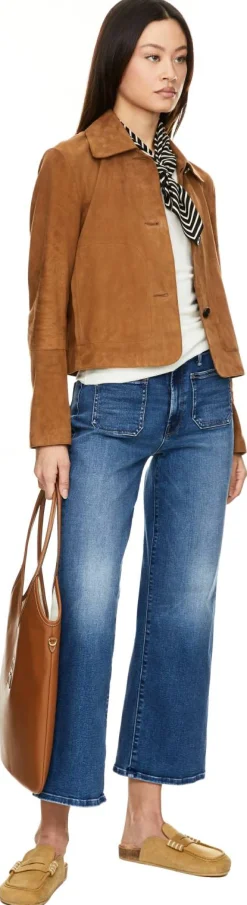 Velourslederjacke 'Emy' Braun