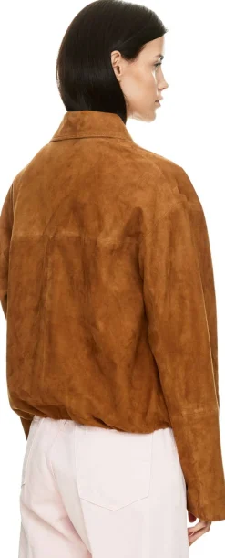 Velourslederjacke 'Loua' Whiskey