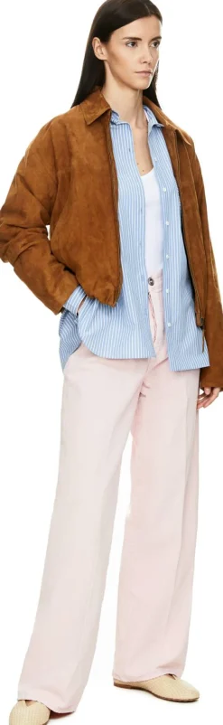Velourslederjacke 'Loua' Whiskey