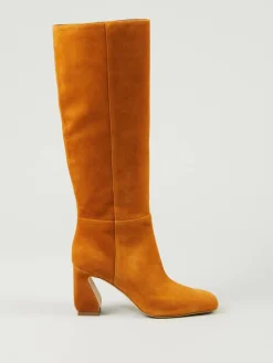 Veloursleder-Stiefel Braun