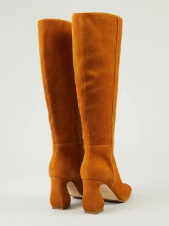 Veloursleder-Stiefel Braun