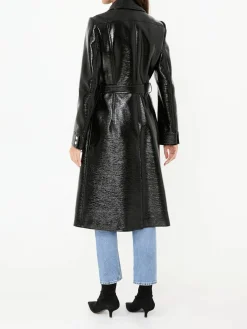 Vinyl-Trenchcoat 'Reedition Vinyl' Schwarz