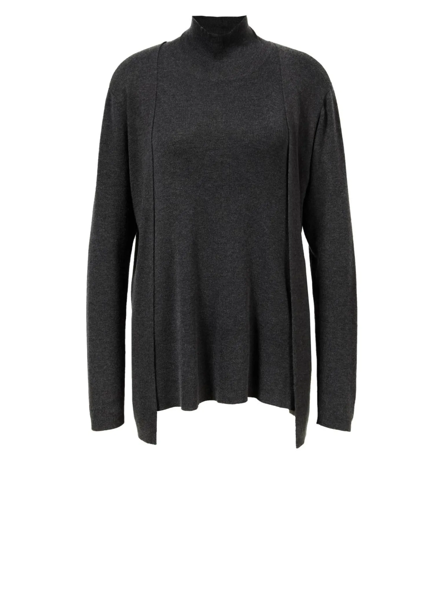 Viskose-Pullover 'Veronique Layer' Dunkelgrau
