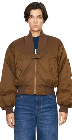 Voluminöse Bomberjacke Braun