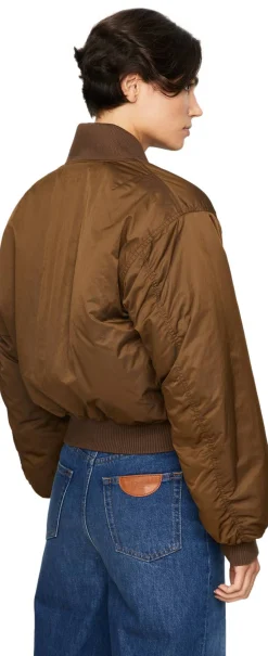 Voluminöse Bomberjacke Braun
