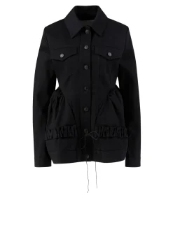 Voluminöse Jeansjacke 'Ulanda' Schwarz