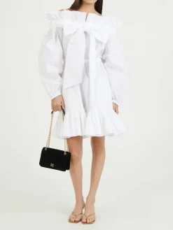 Voluminöses Minikleid Weiß