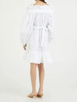 Voluminöses Minikleid Weiß