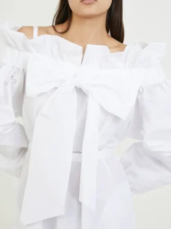 Voluminöses Minikleid Weiß