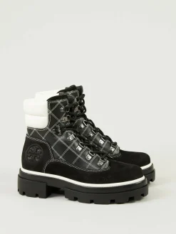 Wanderschuhe 'Miller Lug' mit Karomuster Schwarz