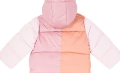 Wattierte Steppjacke Rosa/Orange