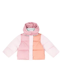 Wattierte Steppjacke Rosa/Orange