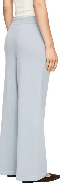 Weite Cashmere-Loungehose Eisblau
