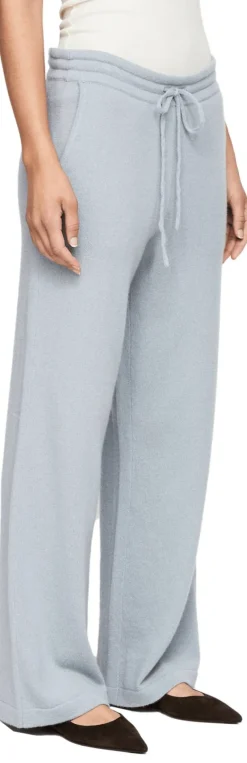 Weite Cashmere-Loungehose Eisblau