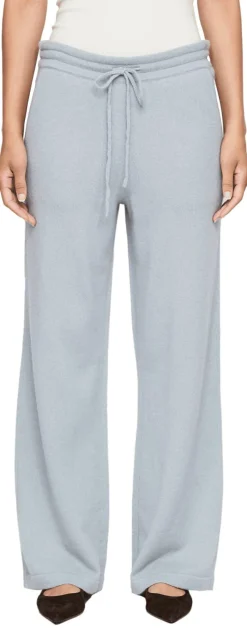 Weite Cashmere-Loungehose Eisblau