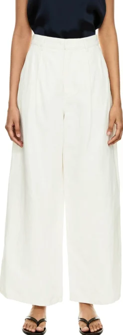 Weite Leinenhose 'Aloa' Weiß