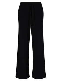 Weite Seiden-Cashmere-Hose Black