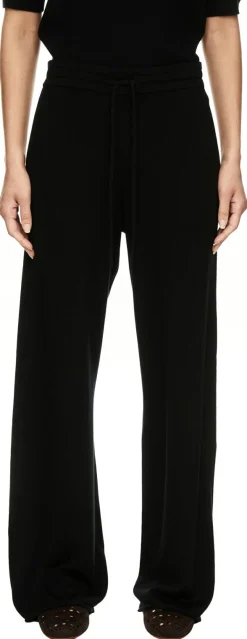 Weite Seiden-Cashmere-Hose Black