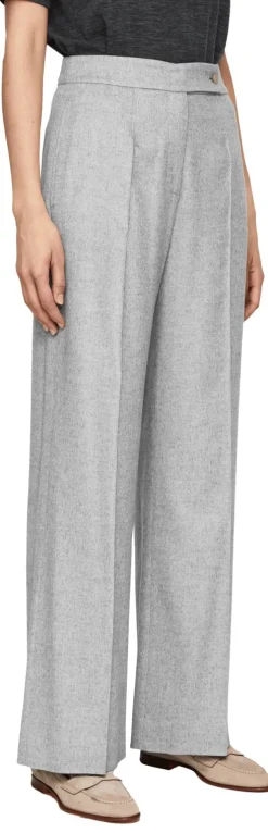 Weite Seiden-Cashmere-Hose Grau
