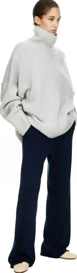 Weite Seiden-Cashmere-Hose Midnight
