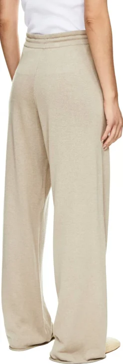 Weite Seiden-Cashmere-Hose Summer Taupe